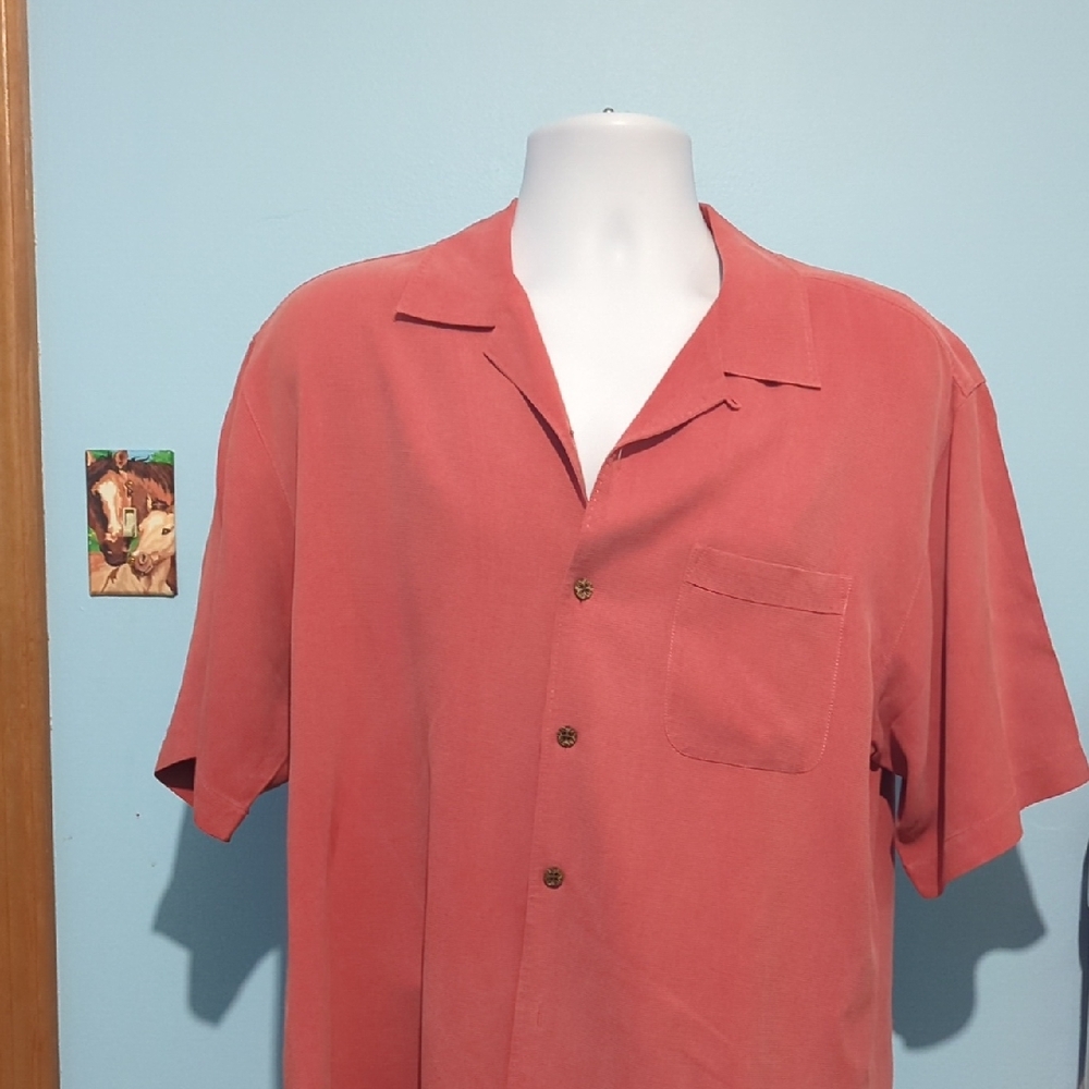 Tommy Bahama Men's Coral Button Down Shirt - Picture 1 of 6